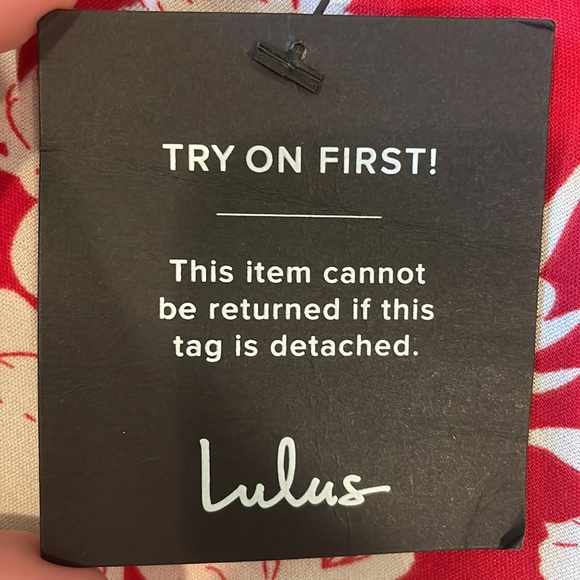 Lulu’s All the Lovely Days Red Floral Print Asymmetrical Wrap Dress - Picture 4 of 4